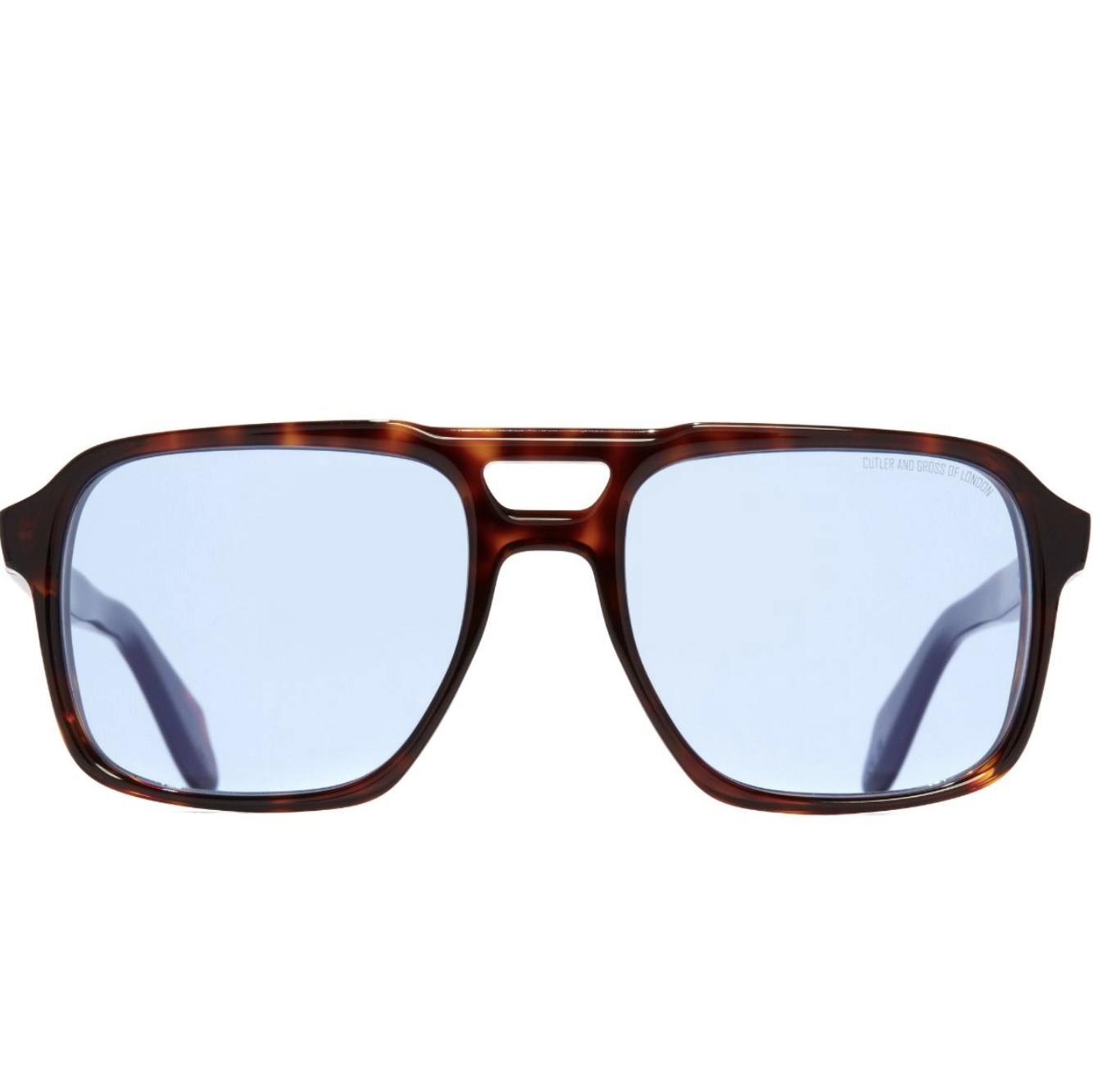 Alternative view of Cutler and Gross 394 Aviator Sunglasses black - blue