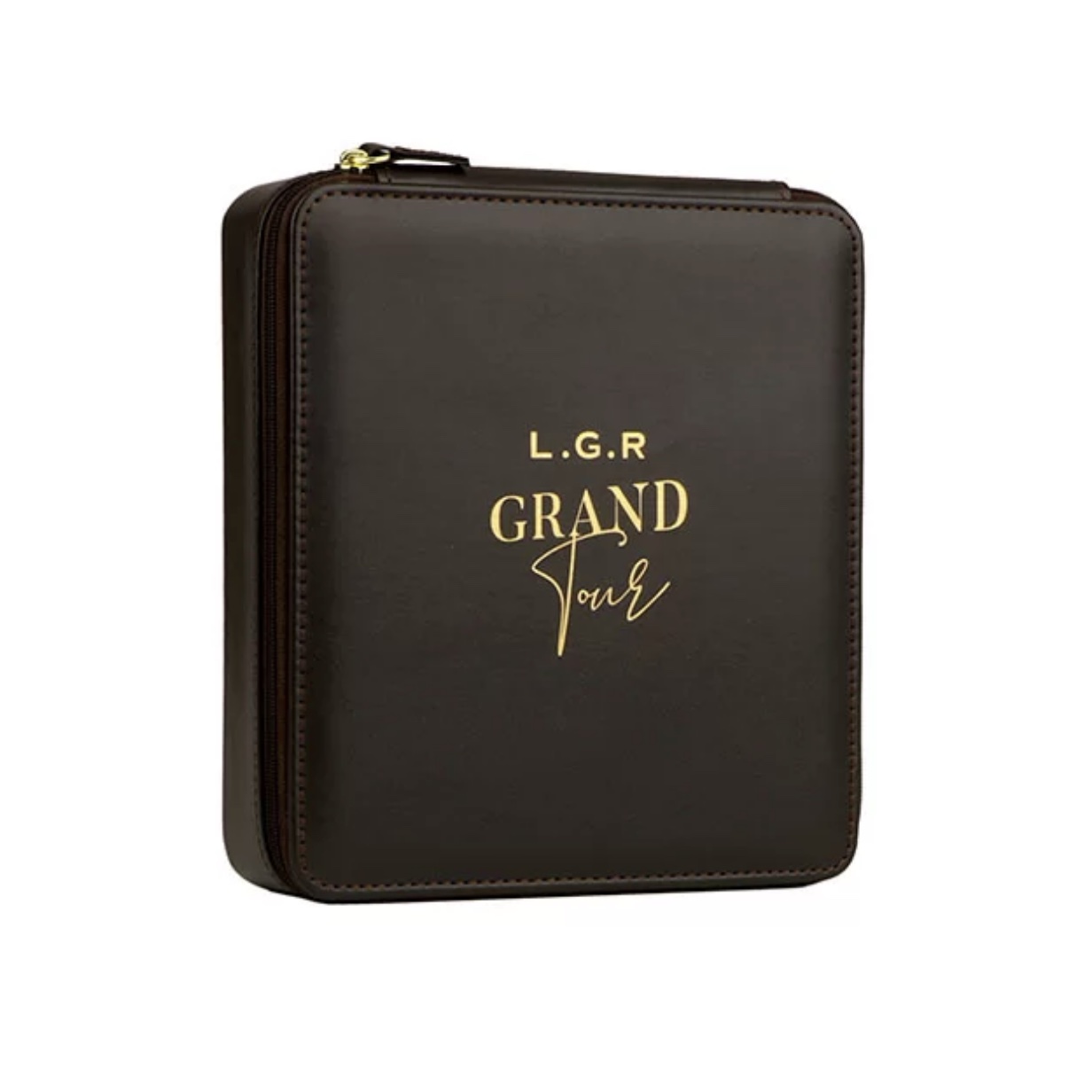 L.G.R. Grand Tour Travel Case 3 frames Brown Leather