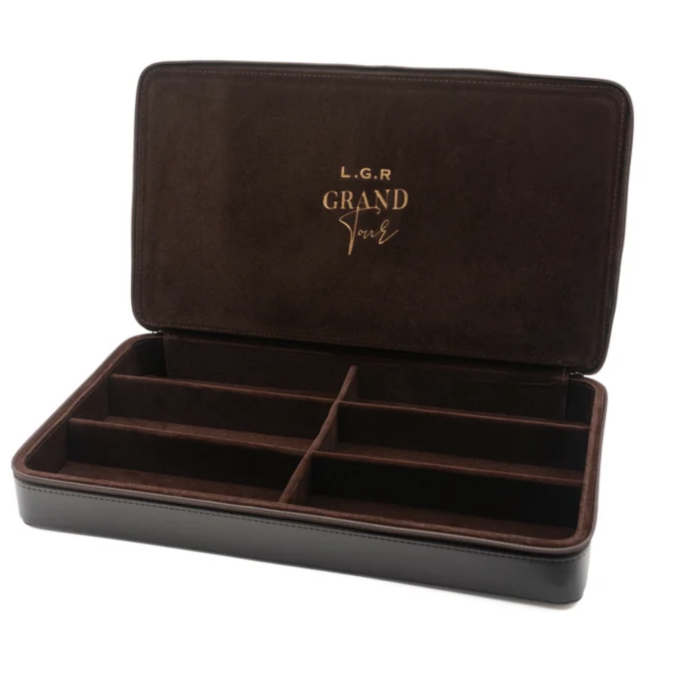 Alternative view of L.G.R. Grand Tour Travel Case 6 frames Brown Leather