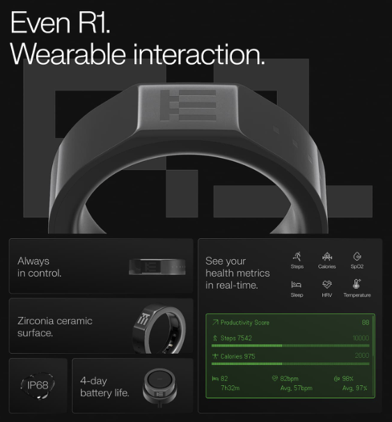 Even Flow R1 Mini Even Realities Ring R1 - size needed - Bckspace Eyewear
