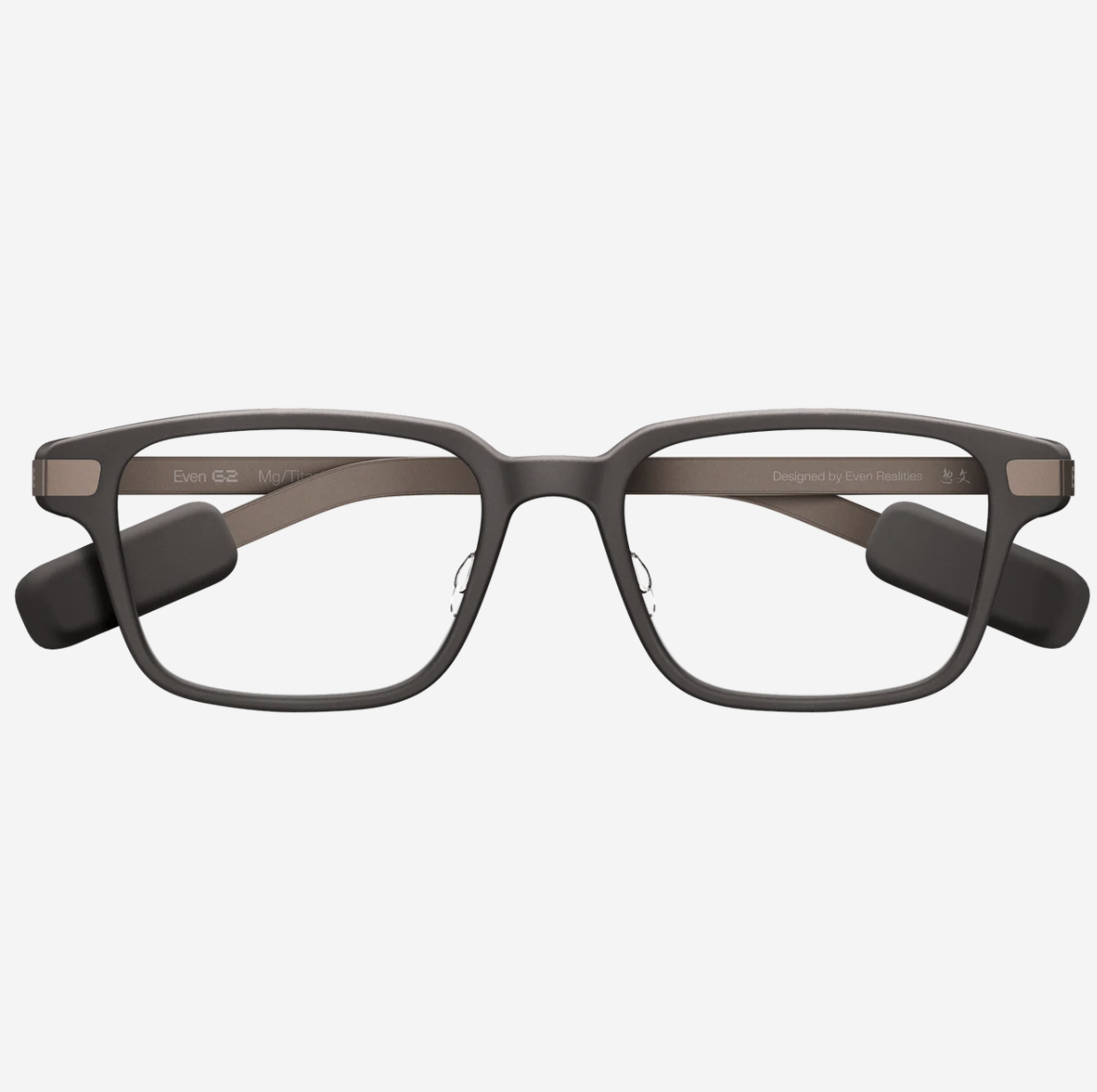 Alternative view of G2B Smart Glasses Brown with Clip