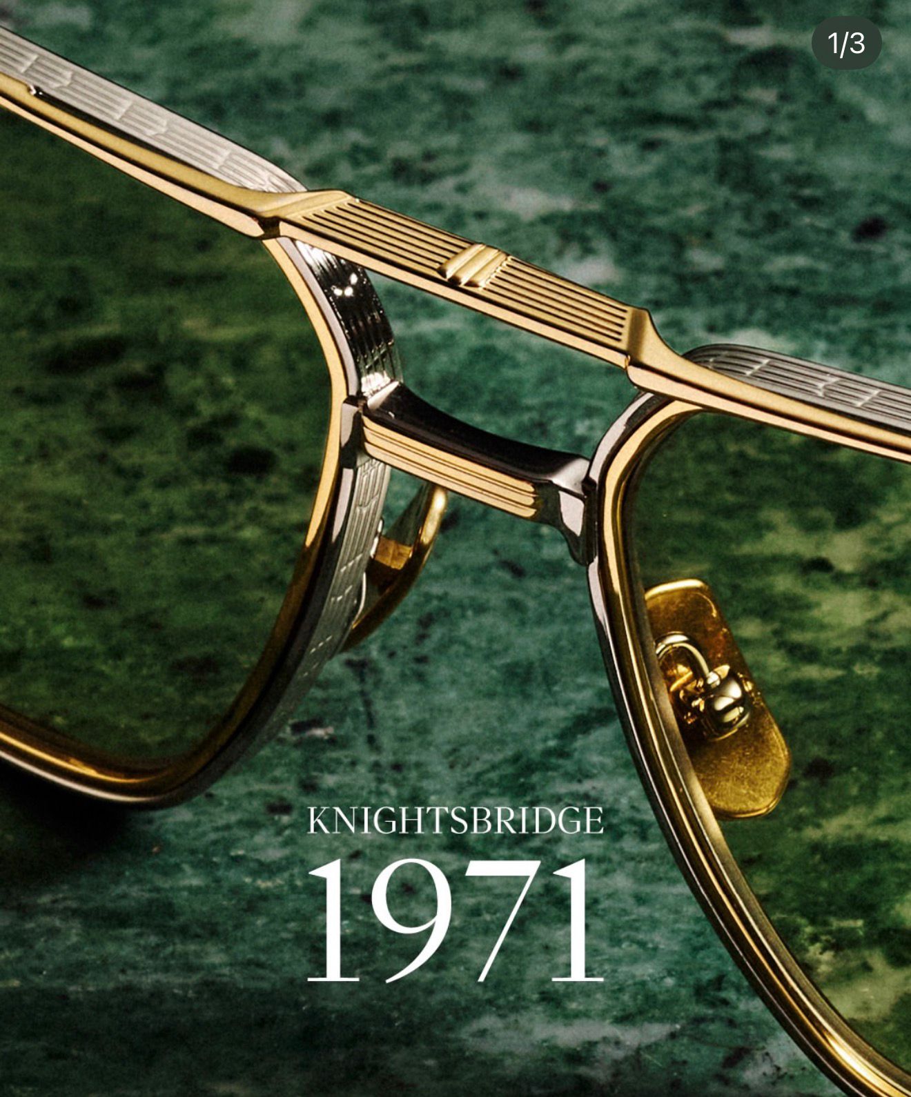 Alternative view of Cutler & Gross Knightbridge limited no.243 of 350 pices green lens