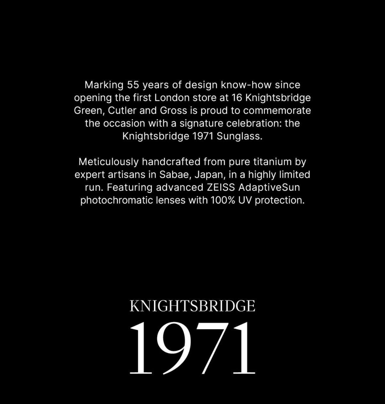 Alternative view of Cutler & Gross Knightbridge limited no.243 of 350 pieces blue lens