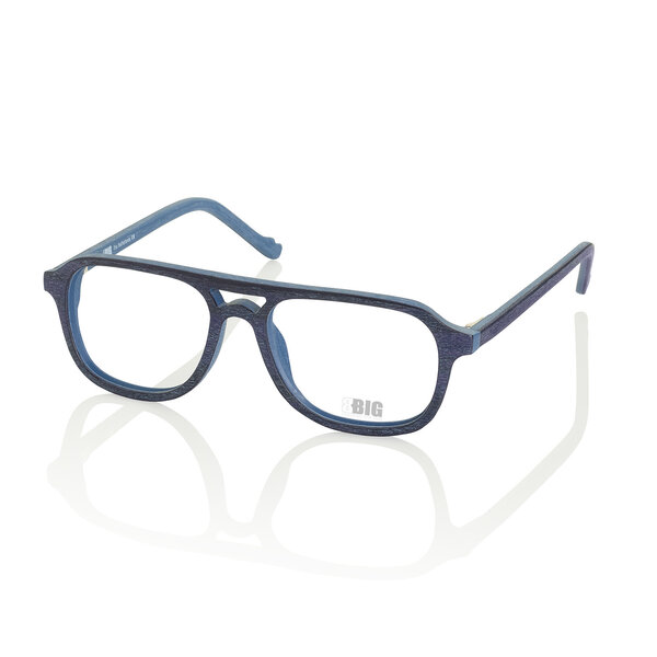 BBIG 221 darkBlue/ jeansBlue Wood Look – 427 kinderbril bij bckspace