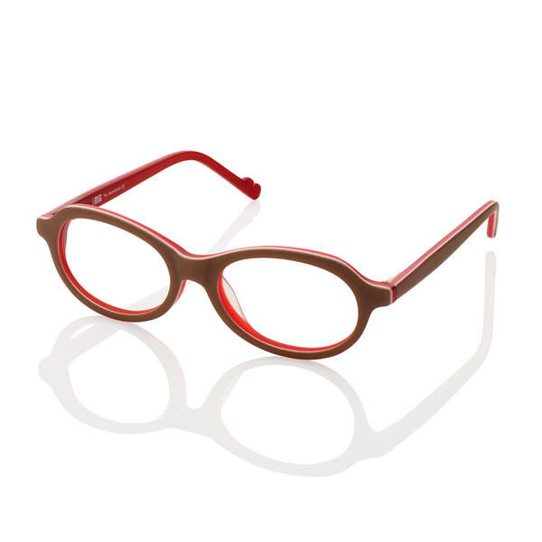 BBIG 224 Taupe/ White & Red Matt – 394 kinderbril bij bckspace