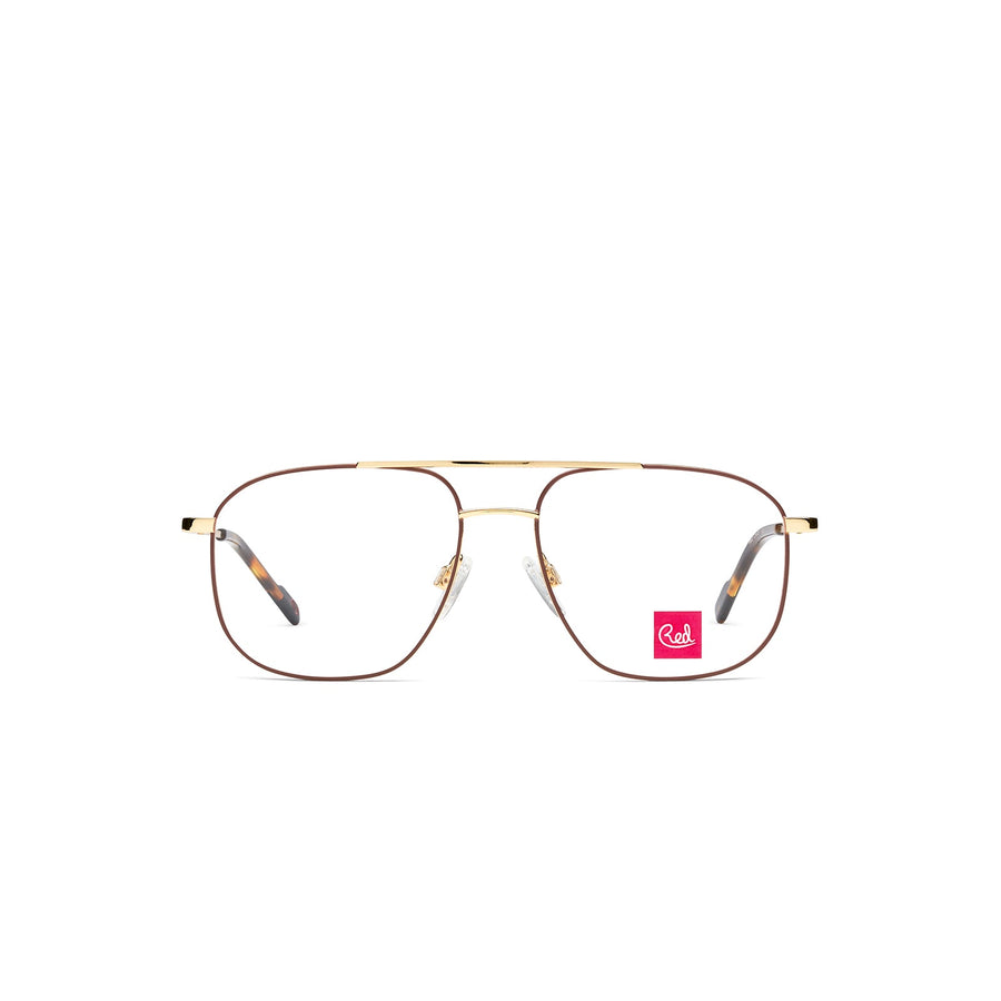 RED CHAMP 486 – chocolate and gold kinderbril bij bckspace Amsterdam