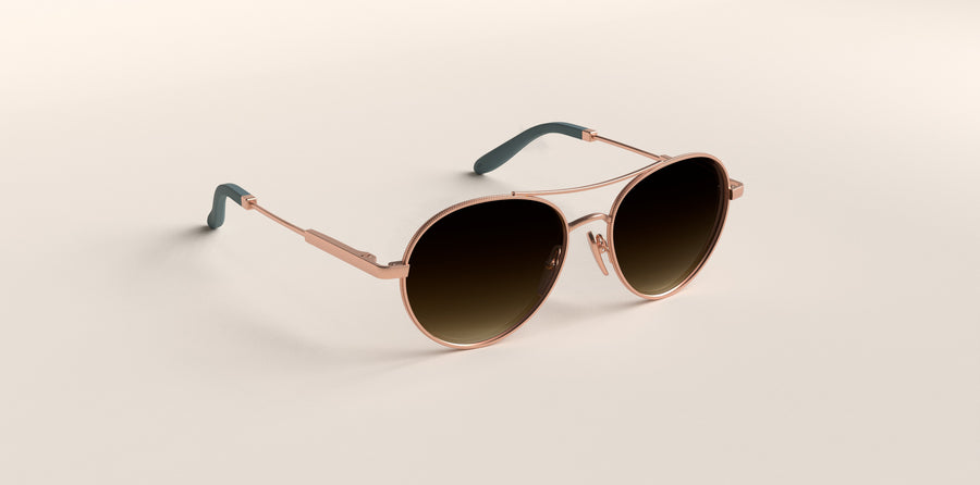 JR&JR Phoenix Large Rosegold zonnebrilmontuur bij bckspace Amsterdam